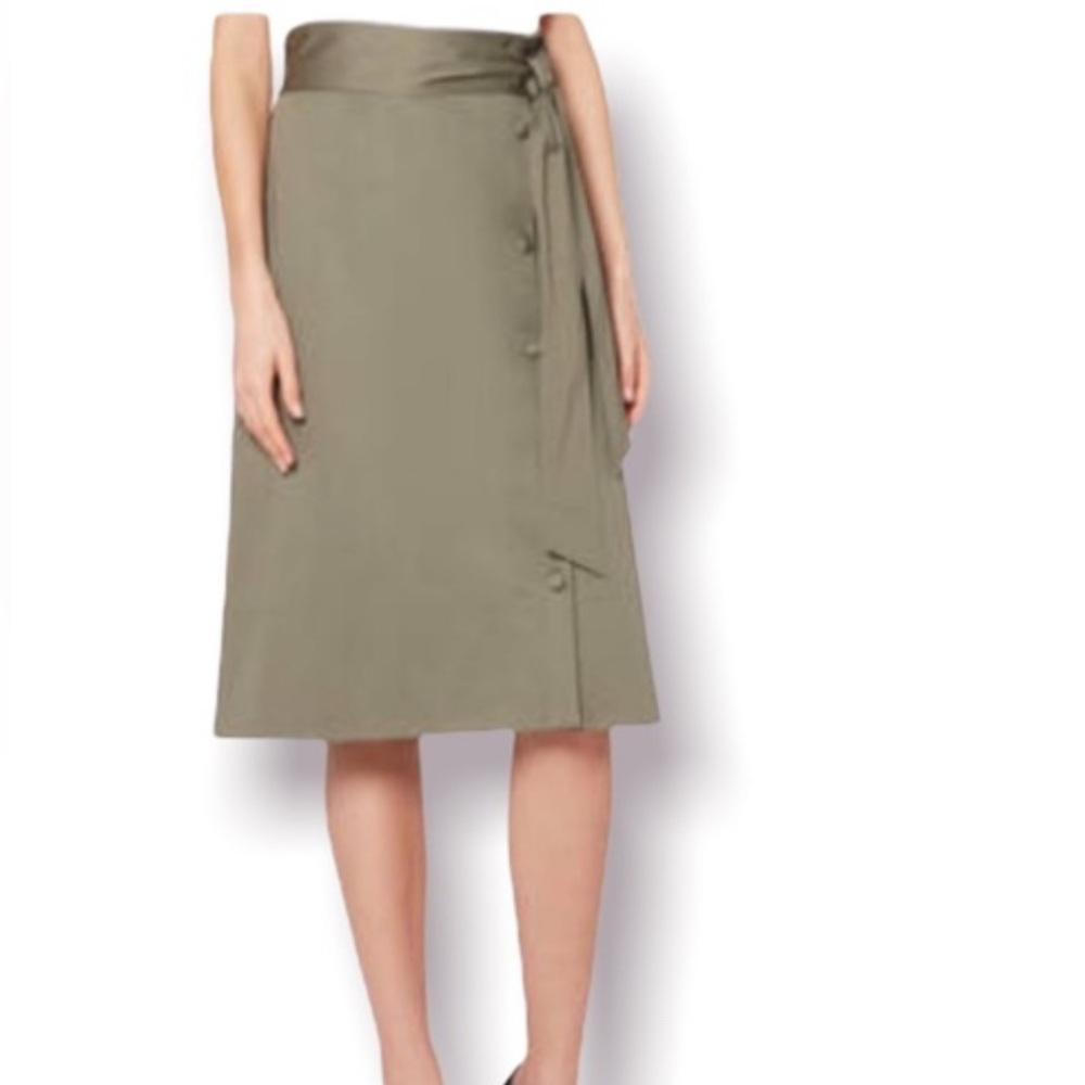 NWT Club Monaco Olive Midi Skirt